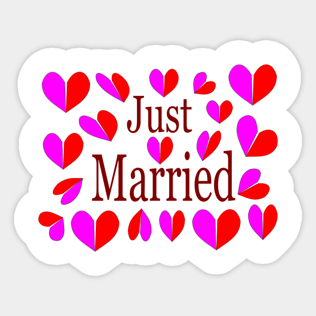 Just married Sticker by RAK20